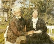 Julius Paulsen laurits tuxen og hustru frederikke i haven ved villa dagminne i skagen Germany oil painting artist